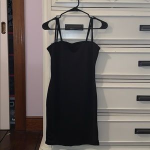 Boo Hoo Night Bodycon Black Dress